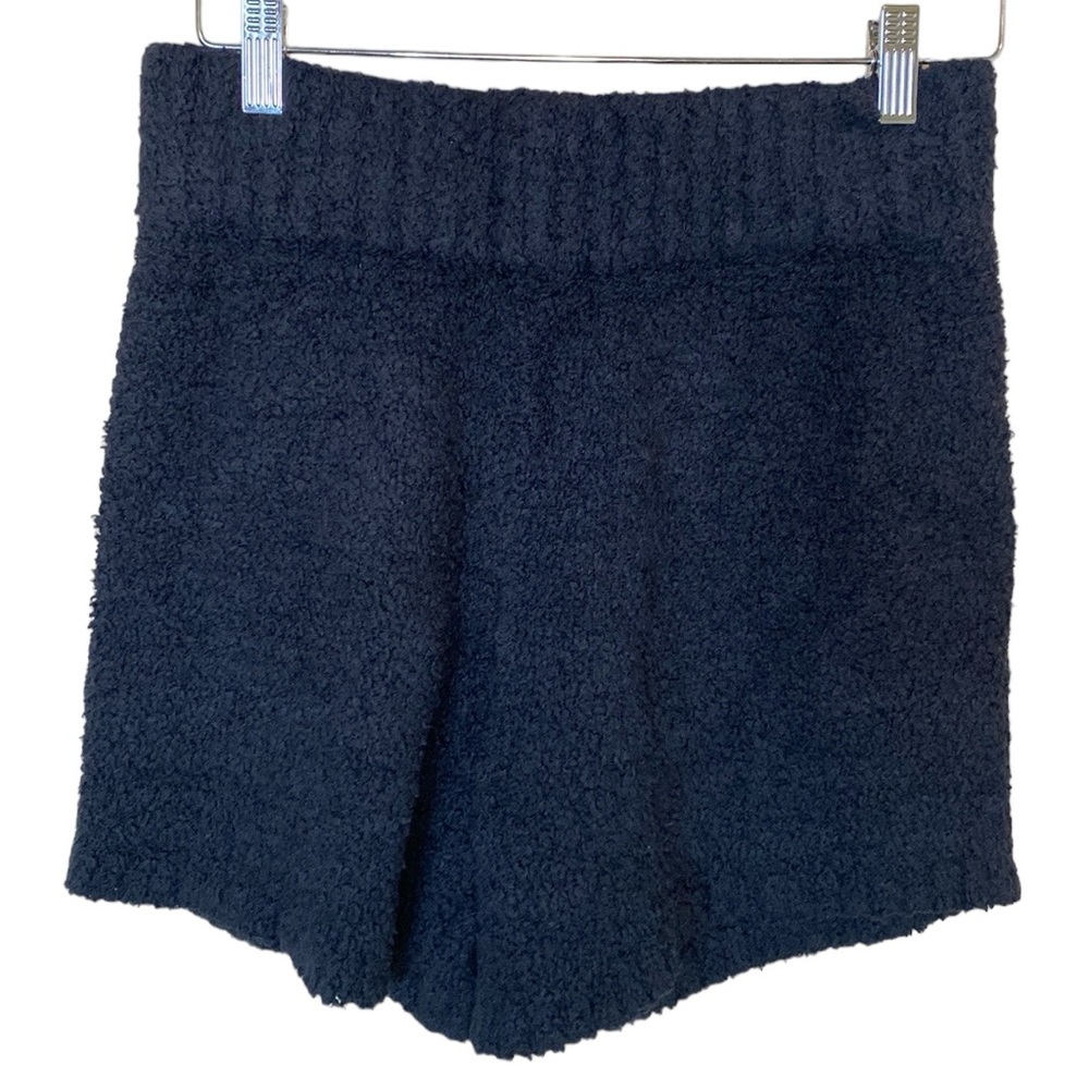 Skims Cozy Knit Sherpa Black Shorts L/XL